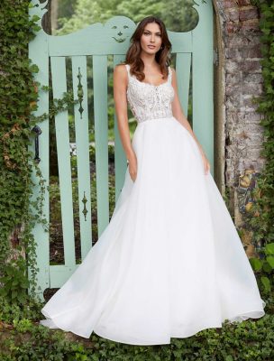 Mori Lee 5959, 10UK, Ivory