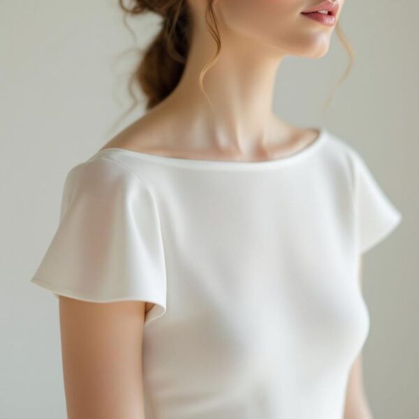 Bateau wedding dress neckline at London Bride, South London
