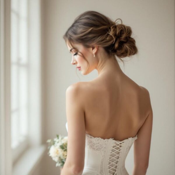 Corset wedding dress back style at London Bride, South London