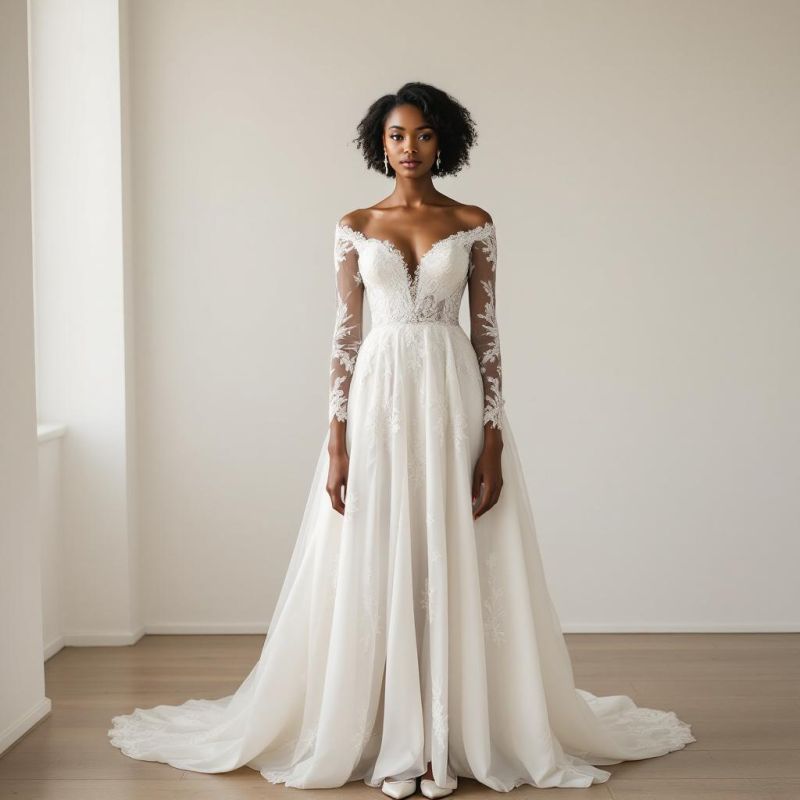 Modest wedding dress style at London Bride, South London