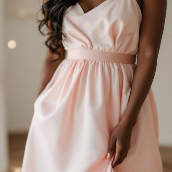 Pink wedding dress colour at London Bride, South London