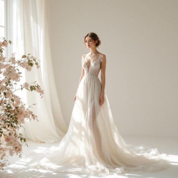 Romantic wedding dress style at London Bride, South London