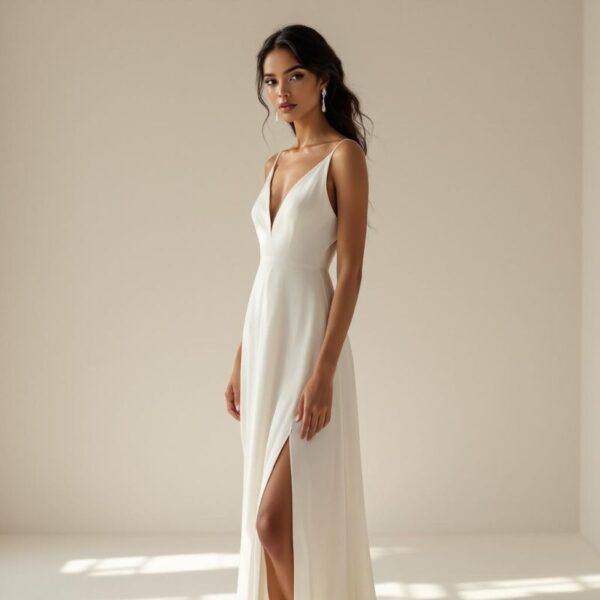 Simple wedding dress style at London Bride, South London