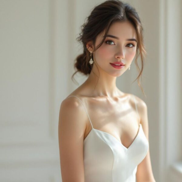 Sleeveless wedding dress sleeve style at London Bride, South London