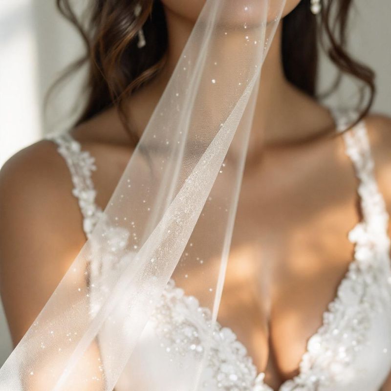 Sparkle/Glitter wedding dress detail at London Bride, South London