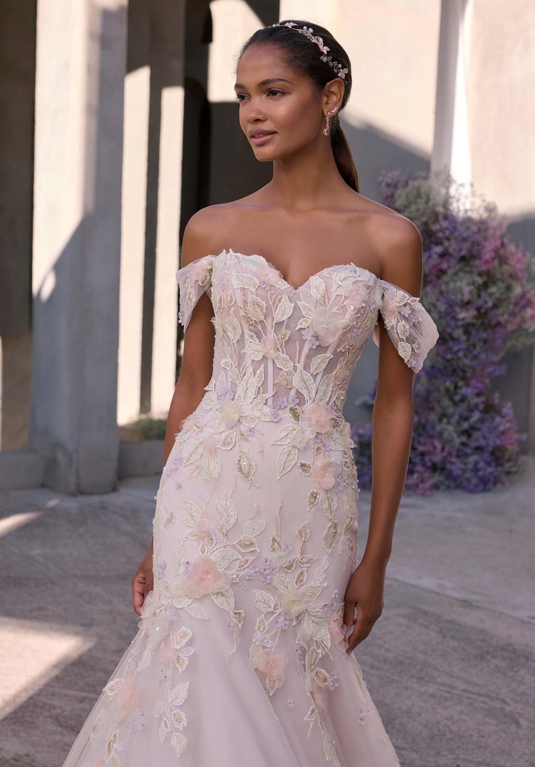 mori lee boho wedding dresses Rey (2938) Color:Peach Bellini neck bodice features a Pakistan Top Fashion Disney Frozen Elsa Dress